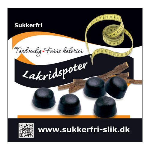 Lakridspoter Søde Sukkerfri | 90 gr fra Mecindo.dk på Mecindo.dk
