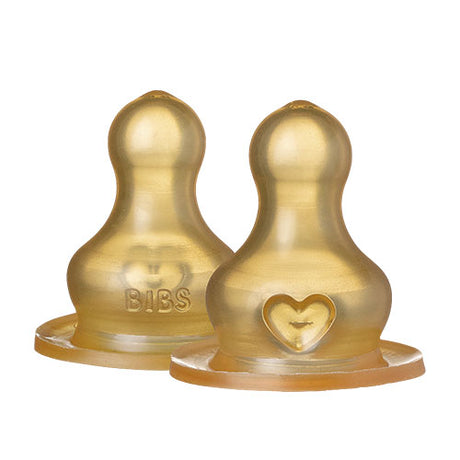 BIBS Bottle Nipple Latex Medium Flow 2 PACK fra BIBS på Mecindo.dk