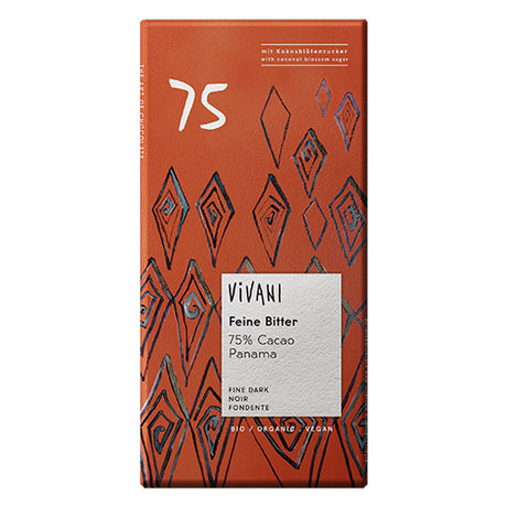 Vivani Panama Chokolade Mørk 75% Økologisk | 80 gr fra Vivani på Mecindo.dk