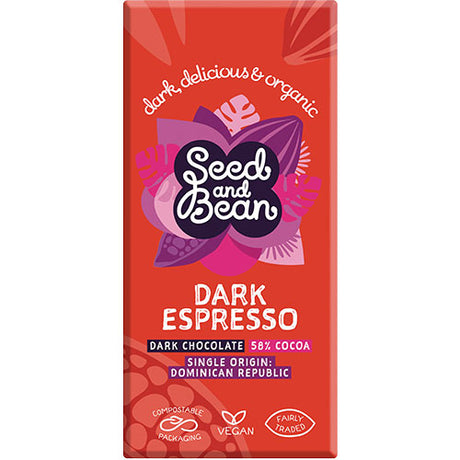 Seed & Bean Mørk Chokolade 58% Kaffe Espresso Økologisk | 75 gr fra Seed & Bean på Mecindo.dk