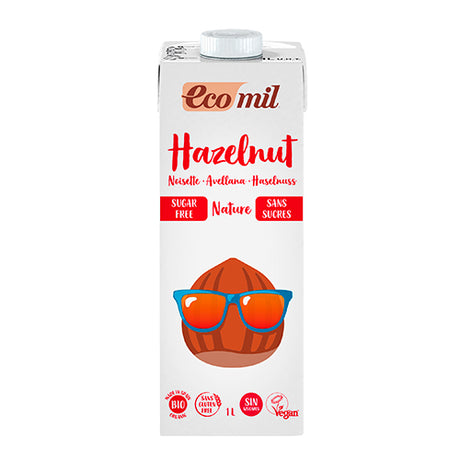 Ecomil Hasselnøddedrik Usødet Økologisk | 1 ltr fra Ecomil på Mecindo.dk