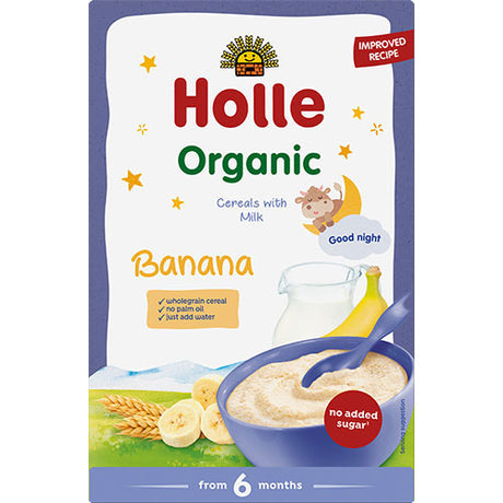 Holle Fuldkornsgrød Med Maelk Og Banan Økologisk | 250 gr fra Holle på Mecindo.dk