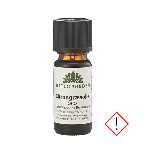 Urtegaarden Citrongraesolie Øko | 10 ml fra Urtegaarden på Mecindo.dk