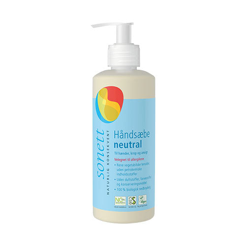 Sonett Håndsæbe Fl. Neutral | 300 ml fra Sonett på Mecindo.dk