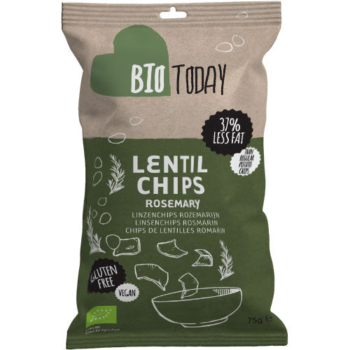 Bio Today Linsechips Med Rosmarin Ø | 75 gr fra Bio Today på Mecindo.dk