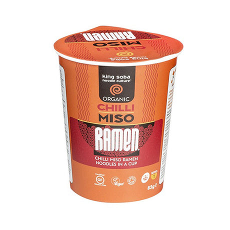 King Soba Chili Miso Ramen Instant Cup Økologisk | 85 gr fra King Soba på Mecindo.dk