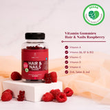 VitaYummy Hair & Nails Raspberry | 60 vingummier