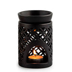 Urtegaarden Duftlampe Sort Hulmønster