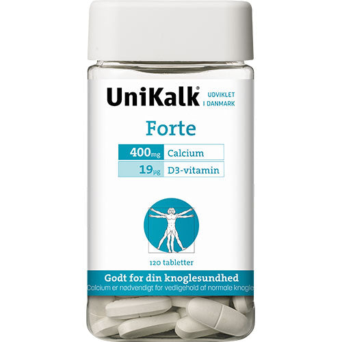 Unikalk Unikalk Forte 20 | 120 TAB fra Unikalk på Mecindo.dk