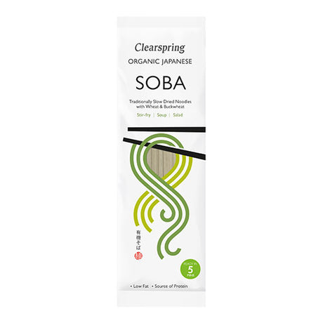 Clearspring Soba Nudler (Hvede & Boghvede) Økologisk | 200 gr fra Clearspring på Mecindo.dk
