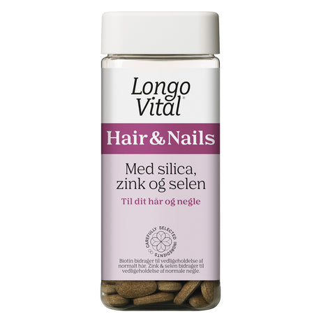 Longo Vital Hair & Nails | 180 tabletter fra Longo på Mecindo.dk