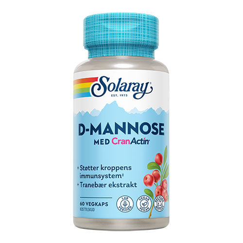 Solaray D-mannose Med Cranactin | 60 kapsler fra Solaray på Mecindo.dk