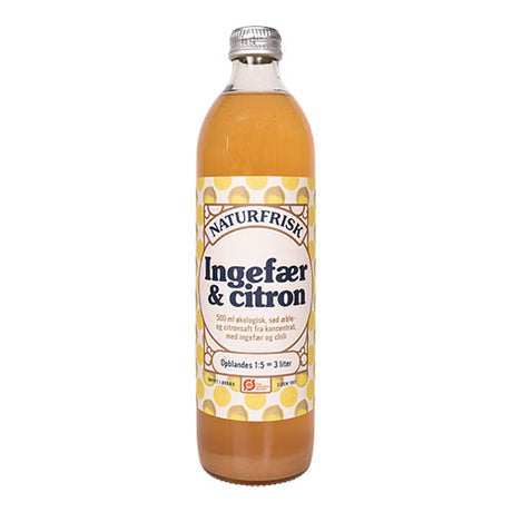 Naturfrisk Ingefaer & Citron Saft Ø | 500 ml fra Naturfrisk på Mecindo.dk