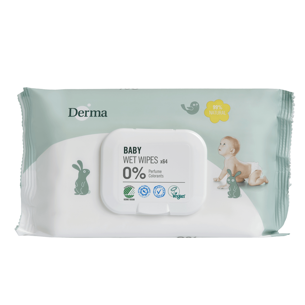 Derma Eco Baby Vådserviet 64 Stk.