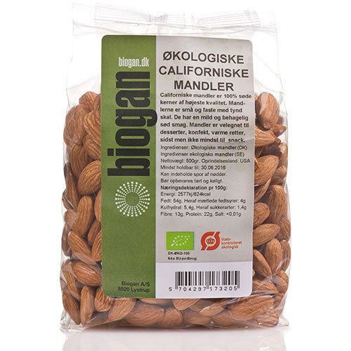 Biogan Mandler Californiske Øko | 400 gr fra Biogan på Mecindo.dk