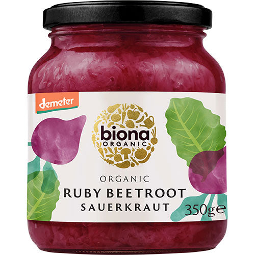 Biona Organic Sauerkraut M. Rødbede Ø Demeter | 350 gr fra Biona Organic på Mecindo.dk