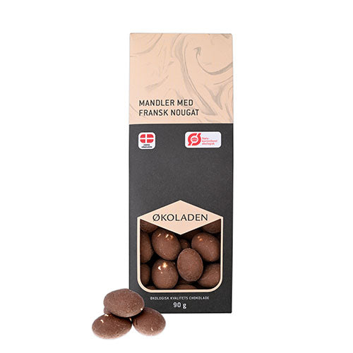 Økoladen Mandler M. Fransk Nougat Økologisk | 90 gr fra Økoladen på Mecindo.dk
