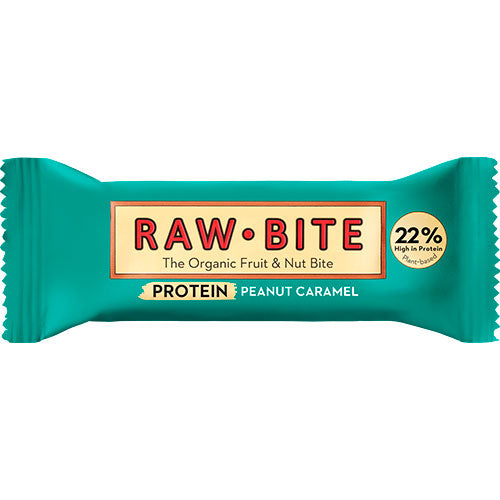 RawBite Proteinbar Peanut Caramel Ø | 45 gr fra RawBite på Mecindo.dk
