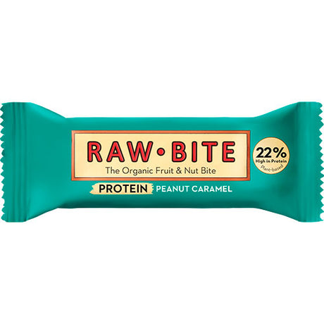 RawBite Proteinbar Økologisk | Peanut Caramel fra RawBite på Mecindo.dk