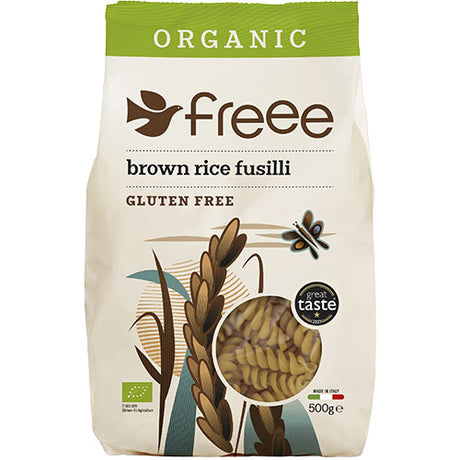 Doves Farm Organic Brun Ris Fusilli Skruer Gl. Fri Doves Økologisk | 500 gr