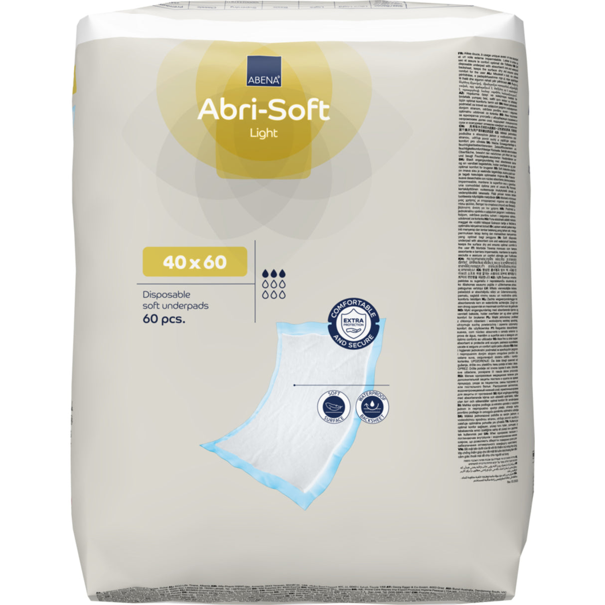 Abena Abri-soft Light Underlag 60x40cm | 60 stk fra Abena på Mecindo.dk