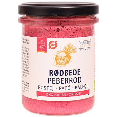 Rømer Rødbede & Peberrod Postej Økologisk | 180 g fra Rømer på Mecindo.dk