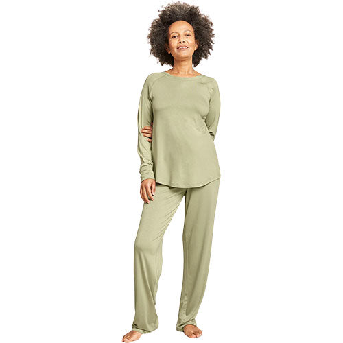 Boody Goodnight Raglan Sleep Top Sage | Str. S fra Boody på Mecindo.dk