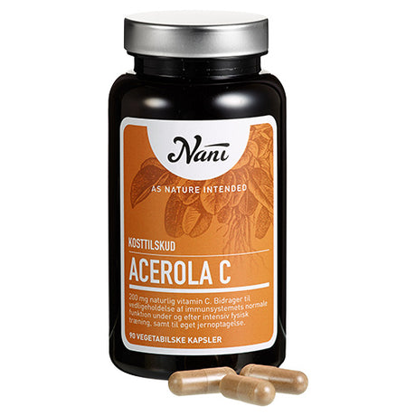 Nani Acerola C-vitamin | 90 kapsler fra Nani på Mecindo.dk