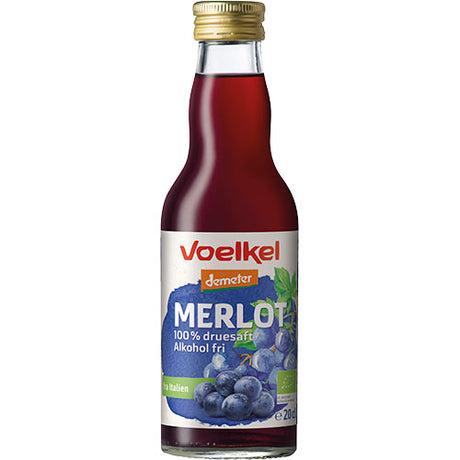 Voelkel Merlot, ren druesaft Demeter Økologisk | 200 ml fra Voelkel på Mecindo.dk