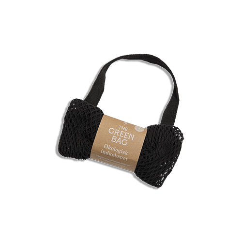 The Green Bag Indkøbsnet Af Økologisk Bomuld Sort fra The Green Bag på Mecindo.dk