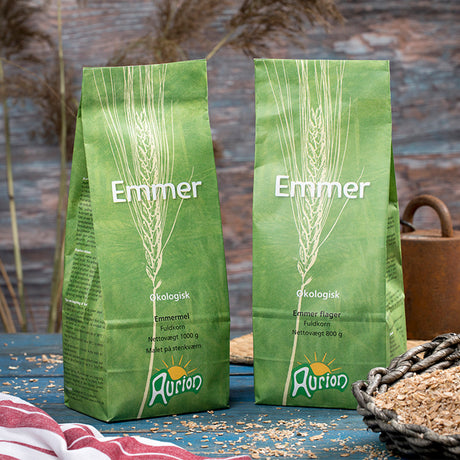 Aurion Emmerflager Økologisk | 800 gr fra Aurion på Mecindo.dk