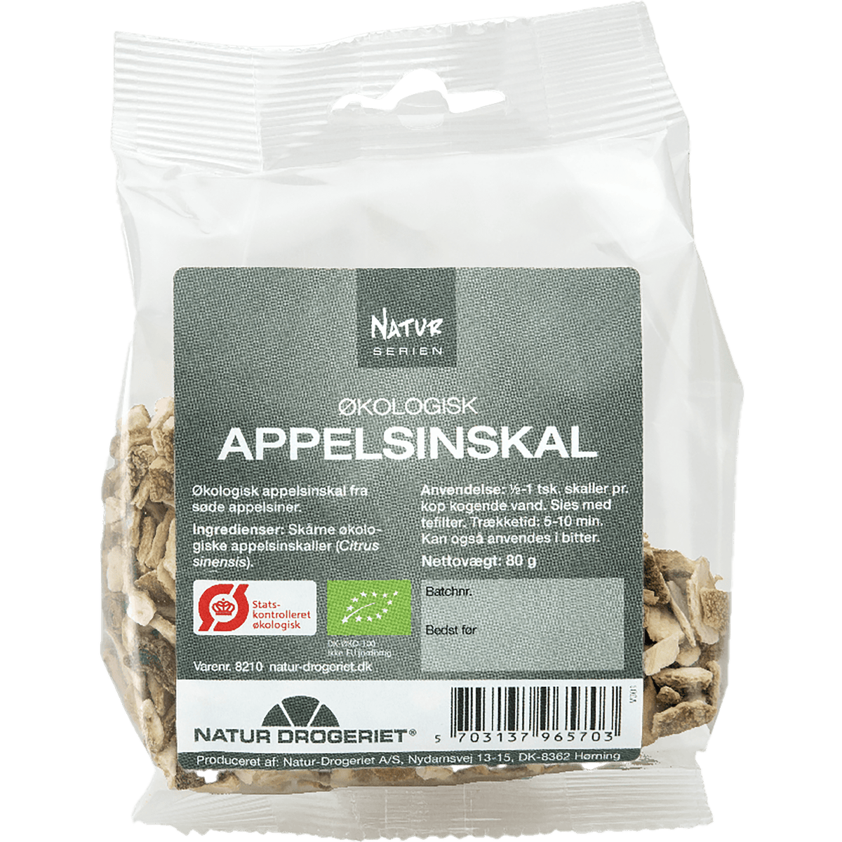 Natur-Drogeriet Appelsinskal Sød, Skåret Økologisk | 80 g