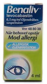 Benadryl & Benaday Benaliv Øjendråber | 4 ml fra Benadryl & Benaday på Mecindo.dk