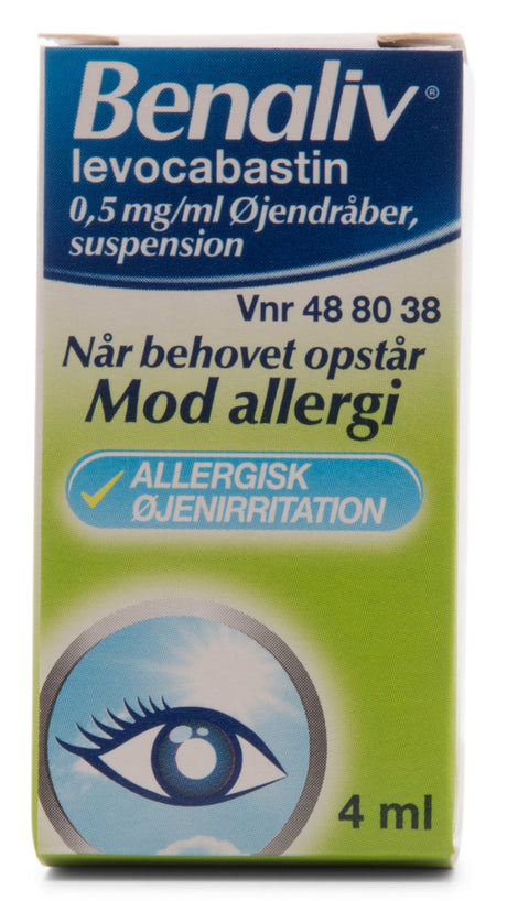 Benadryl & Benaday Benaliv Øjendråber | 4 ml fra Benadryl & Benaday på Mecindo.dk