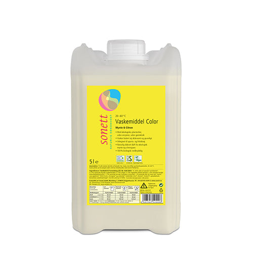 Sonett Vaskemiddel Color Mynte & Citron | 5 ltr fra Sonett på Mecindo.dk