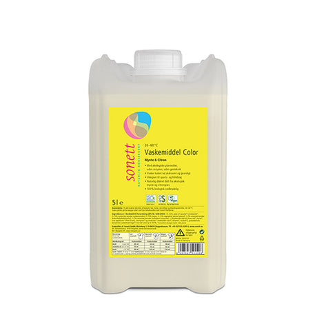 Sonett Vaskemiddel Color Mynte & Citron | 5 ltr fra Sonett på Mecindo.dk
