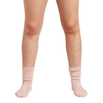 Boody Women´s Chunky Bed Sock | Dusty Pink/hvid Space Dye