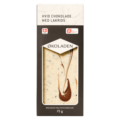 Økoladen Chokolade Hvid Lakrids Økologisk | 75 g fra Økoladen på Mecindo.dk