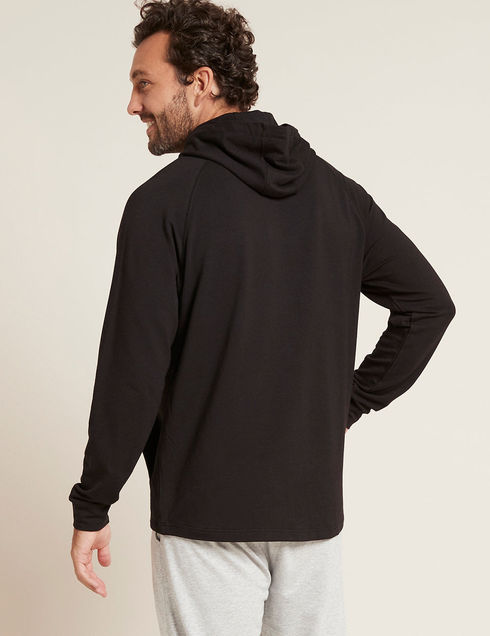 Boody Men´s Weekend Pullover Hoodie Sort | Str. S fra Boody på Mecindo.dk