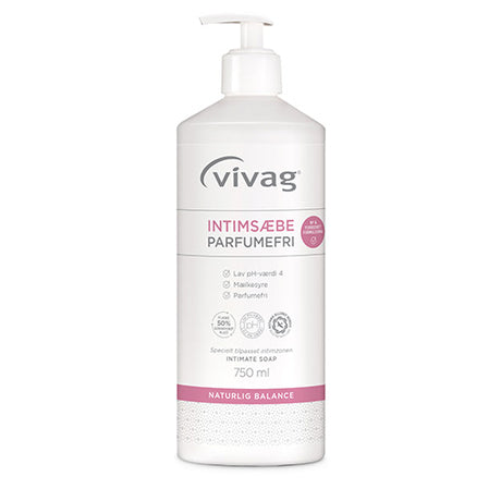 Vivag Intimsaebe Parfumefri | 750 ml fra Vivag på Mecindo.dk