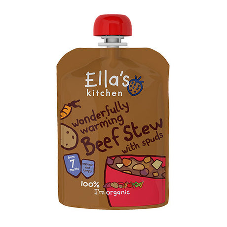 Ellas Kitchen Babymos Oksekød & Grøntsager Fra 7 Mdr. Økologisk | 130 gr fra Ellas Kitchen på Mecindo.dk