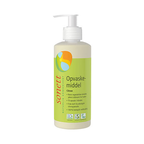 Sonett Opvaskemiddel Citron | 300 ml fra Sonett på Mecindo.dk