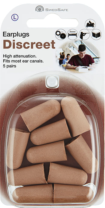 SwedSafe Discreet Ørepropper Large fra SwedSafe på Mecindo.dk