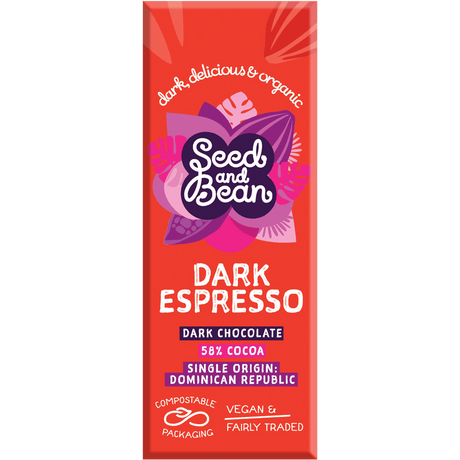 Seed & Bean Mørk Chokolade 58% Espresso Økologisk | 25 g