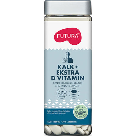 Futura Kalk + Ekstra D Vitamin | 300 Tabl. fra Futura på Mecindo.dk