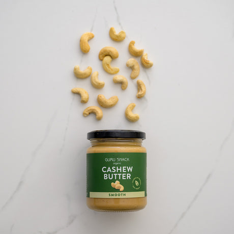 Guru Snack Cashewnøddesmør Smooth Økologisk | 250 gr fra Guru Snack på Mecindo.dk
