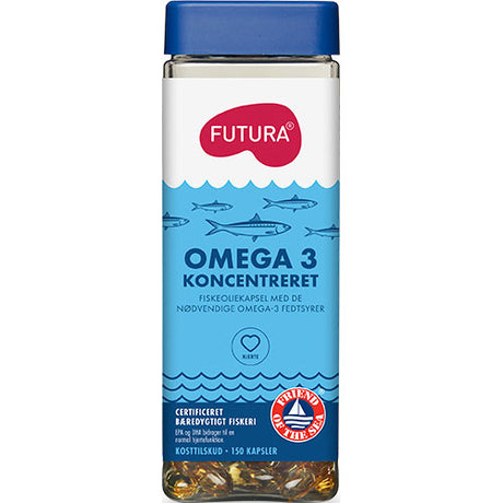Futura Omega-3 1000 Mg | 150 kapsler fra Futura på Mecindo.dk