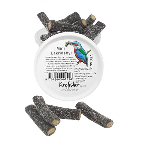 Kingfisher Mini Lakridshyl Vegan | 60 gr fra Kingfisher på Mecindo.dk
