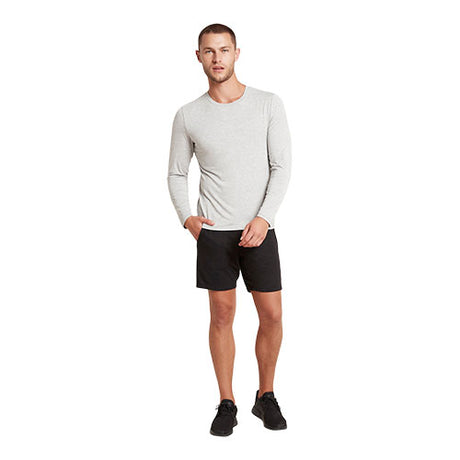 Boody Men´s Long Sleeve Crew T-shirt Light Marl | Str. S fra Boody på Mecindo.dk