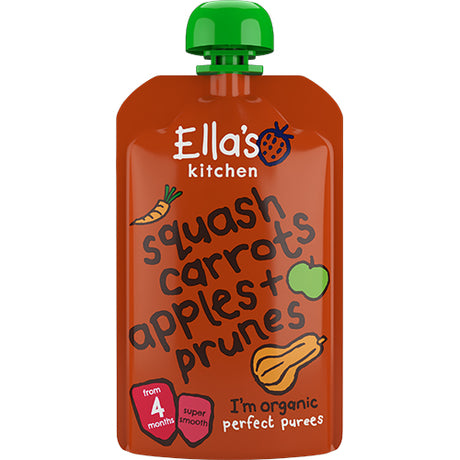 Ellas Kitchen Babymos butternut, gulerod, aeble & sveske 4 mdr. Økologisk | 120 gr fra Ellas Kitchen på Mecindo.dk
